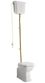 WALDORF WC mísa s nádržkou, spodní/zadní odpad, bílá-bronz náhledová fotka produktu