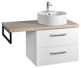 VEGA sestava koupelnového nábytku, š. 97,5 cm, bílá/dub platin náhledová fotka produktu