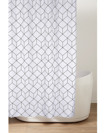 Sprchový závěs 180x200cm, polyester, kostky