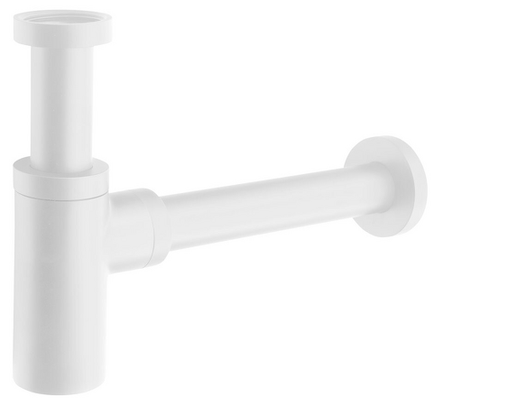 Umyvadlový sifon 5/4", odpad 32 mm, kulatý, bílá mat