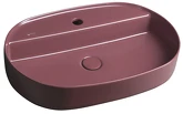 INFINITY OVAL keramické umyvadlo na desku, 60x40 cm, maroon red náhledová fotka produktu