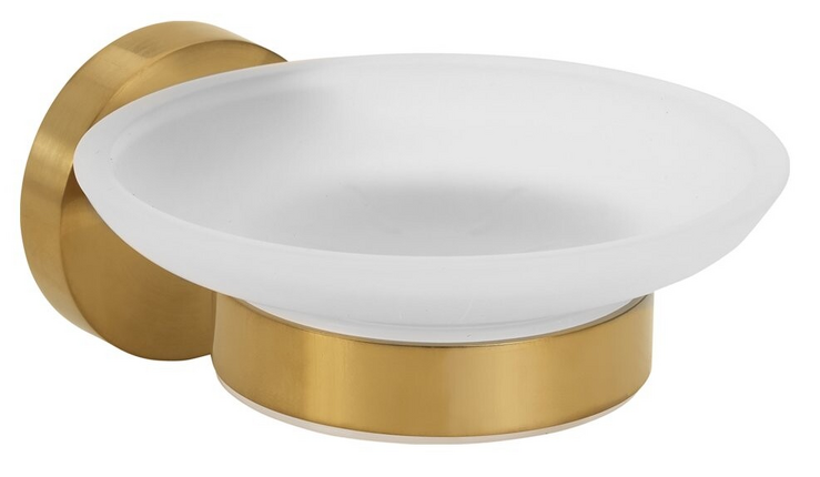 X-ROUND GOLD mýdlenka mléčné sklo, zlato mat