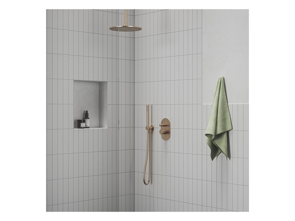 704.61RGB Výtokové rameno stropní 30 cm, mosazné, Rose Gold Brushed