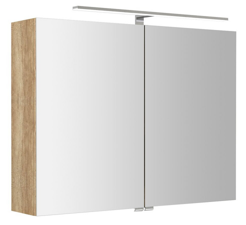 RIWA galerka s LED osvětlením, 81x70x17cm, dub alabama
