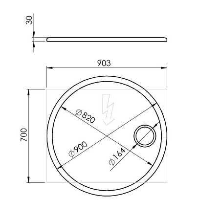 FLOAT kulaté LED podsvícené zrcadlo ø 90cm, kosm.zrcátko, senzor, 3500-6500°K, bílá