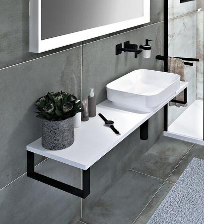 PLATO deska Rockstone 1700x24x360mm, bílá mat