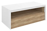 VIERA umyvadlová skříňka 100x44x50cm, bílá mat/dub Alabama náhledová fotka produktu