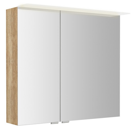 LINEX galerka s LED osvětlením, 80x70x15cm, dub alabama