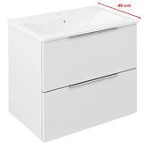 CIRASA umyvadlová skříňka 58x54x39cm, bílá lesk náhledová fotka produktu