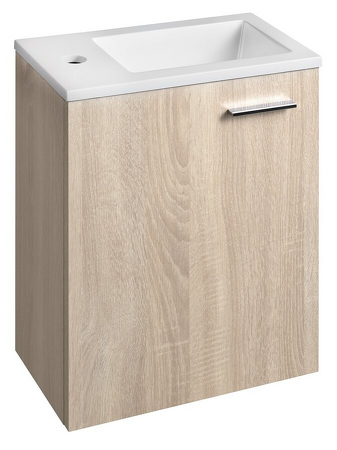 ZOJA skříňka s keramickým umyvadlem 40x22 cm, dub platin