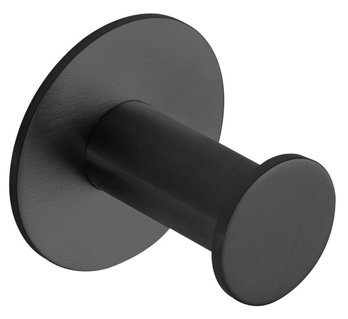 X-ROUND samolepící háček, černá mat