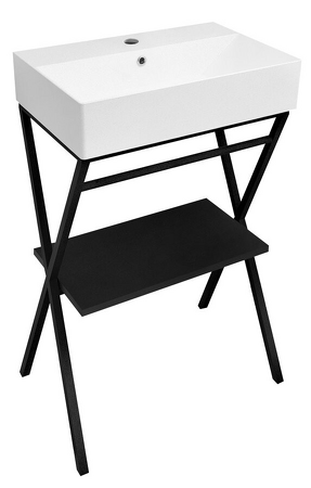 FERRO podstavec s umyvadlem 600x880x420mm, černá