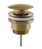 Umyvadlová výpust 5/4“, click-clack, velká zátka, tl.10-55mm, zlato mat náhledová fotka produktu