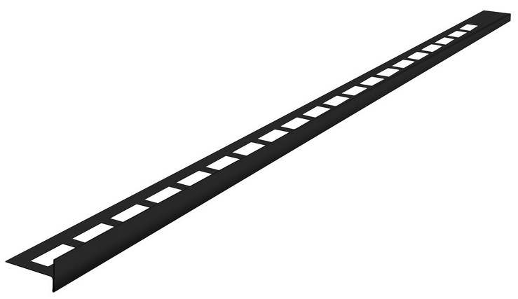 Spádová lišta, pravá, výška 10 mm, délka 1000 mm, černá mat