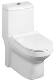 HUBERT WC kombi, zadní/spodní odpad, bílá náhledová fotka produktu