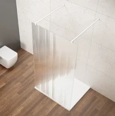 VARIO WHITE jednodílná sprchová zástěna do prostoru, sklo nordic, 1400 mm náhledová fotka produktu