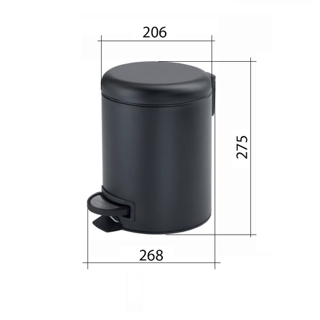 POTTY odpadkový koš 5l, Soft Close, zlato mat