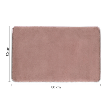 FUZZY koupelnová předložka, 50x80 cm, 100% polyester, protiskluz, růžová
