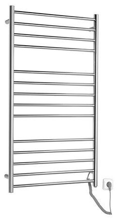REDONDO elektrický sušák ručníků, kulatý, 630x1160 mm, 130 W, nerez lesk