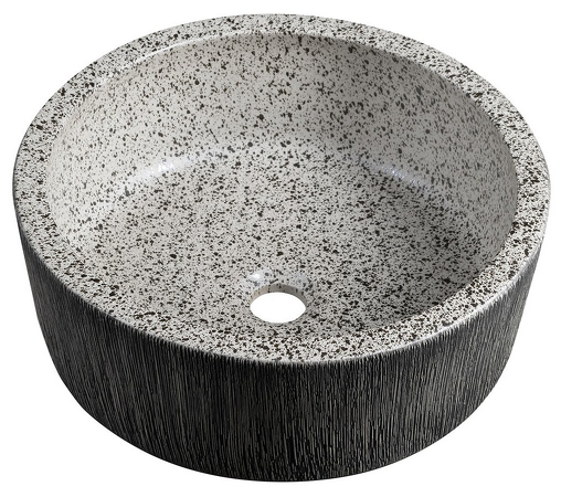 PRIORI keramické umyvadlo na desku, Ø 41 cm, granit
