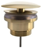 Umyvadlová výpust 5/4“, neuzavíratelná, velká krytka, tl.5-55mm, zlato náhledová fotka produktu