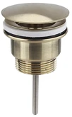 Umyvadlová výpust 5/4“, neuzavíratelná, velká krytka, tl.10-55mm, zlato mat náhledová fotka produktu