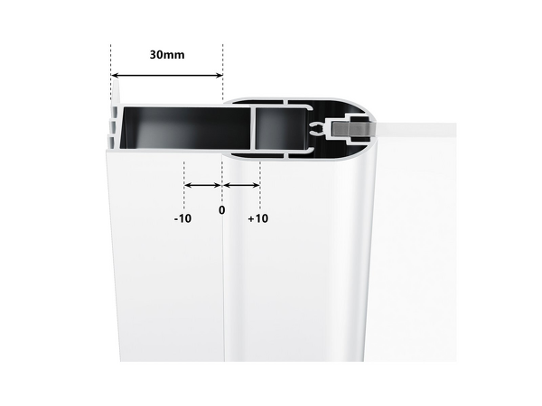 CSD1-90 bílá+Transparent