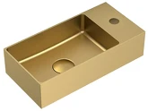 AURUM nerezové umývátko, 36,5x18cm, včetně výpusti, levé/pravé, zlato mat náhledová fotka produktu