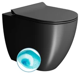 PURA WC mísa stojící, Swirlflush, 36x55cm, spodní/zadní odpad, černá dual-mat náhledová fotka produktu