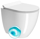 PURA WC mísa stojící, Swirlflush, 36x50cm, spodní/zadní odpad, bílá ExtraGlaze náhledová fotka produktu