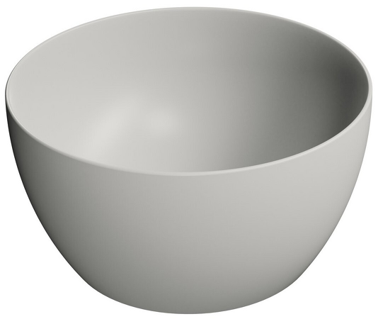 PURA keramické umyvadlo na desku, průměr 42x22cm, cenere mat