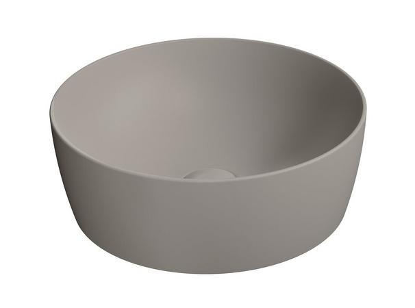 SAND/NUBES keramické umyvadlo na desku průměr 40cm, tortora mat