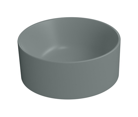 KUBE X keramické umyvadlo na desku, průměr 32cm, agave mat