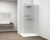ESCA WHITE MATT jednodílná sprchová zástěna k instalaci ke stěně, sklo Flute, 1500 mm náhledová fotka produktu