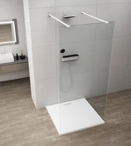 ESCA WHITE MATT jednodílná sprchová zástěna do prostoru, čiré sklo, 1000 mm náhledová fotka produktu