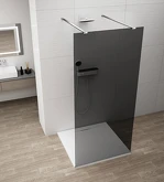 ESCA CHROME jednodílná sprchová zástěna do prostoru, kouřové sklo, 1100 mm náhledová fotka produktu