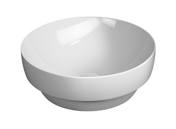 PURA keramické umyvadlo na desku, průměr 40cm, bílá ExtraGlaze