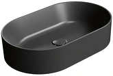 KUBE X keramické umyvadlo na desku, 60x37cm, oválné, černá mat náhledová fotka produktu