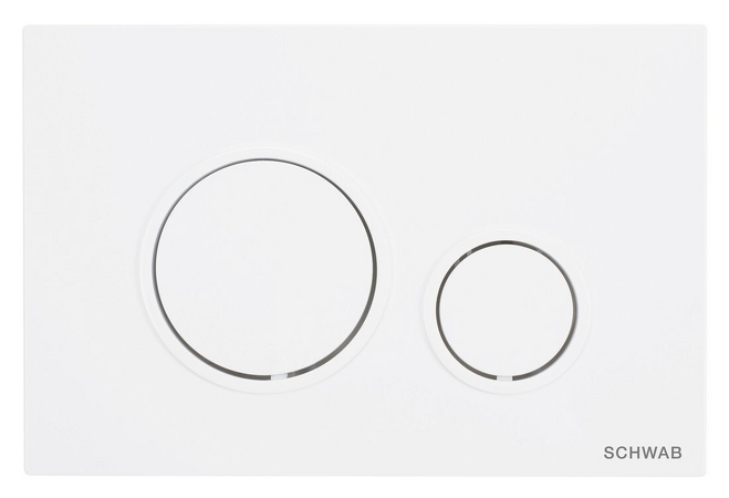 SCHWAB VELA ovládací tlačítko, 247x165 mm, bílá mat