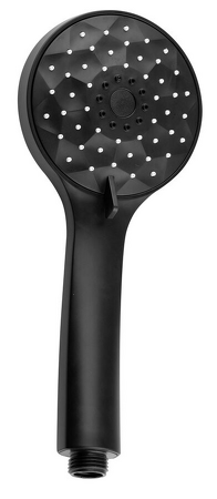Ruční masážní sprcha, 4 režimy sprchování, průměr 101mm, ABS/černá mat