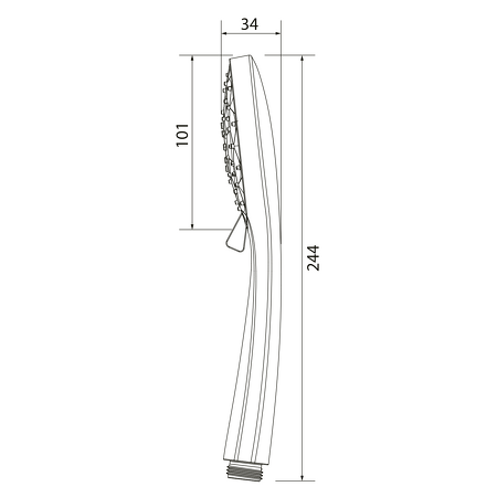 Ruční masážní sprcha, 4 režimy sprchování, průměr 101mm, ABS/černá mat