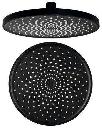 Hlavová sprcha, průměr 220mm, ABS/černá mat
