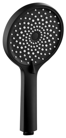 Ruční masážní sprcha, 4 režimy sprchování, průměr 123mm, černá mat