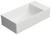 KUBE X keramické umývátko 50x25cm, bez otvoru, pravé/levé, bílá mat náhledová fotka produktu