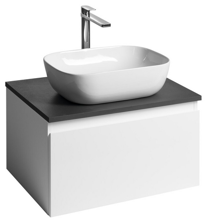 ALTAIR skříňka s deskou 62,5 cm, bílá/antracit břidlice