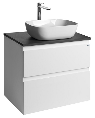 ALTAIR skříňka s deskou 68 cm, bílá/antracit břidlice