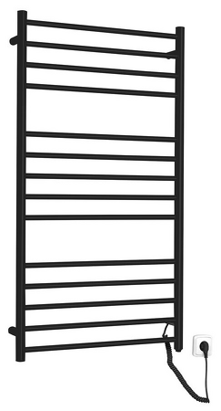REDONDO elektrický sušák ručníků, kulatý, 630x1160 mm, 130 W, černá