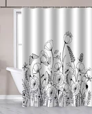 Sprchový závěs 180x180cm, polyester, vlčí mák náhledová fotka produktu