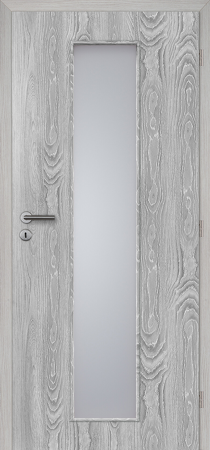 Doornite, dveře EXPRES, FOLIE, Voština,LINEA, dub šedý, zámek dozický, levé, 70/197cm