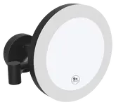 X-ROUND BLACK kosmetické zrcátko s LED osvětlením ø 200mm, kulaté, černá náhledová fotka produktu